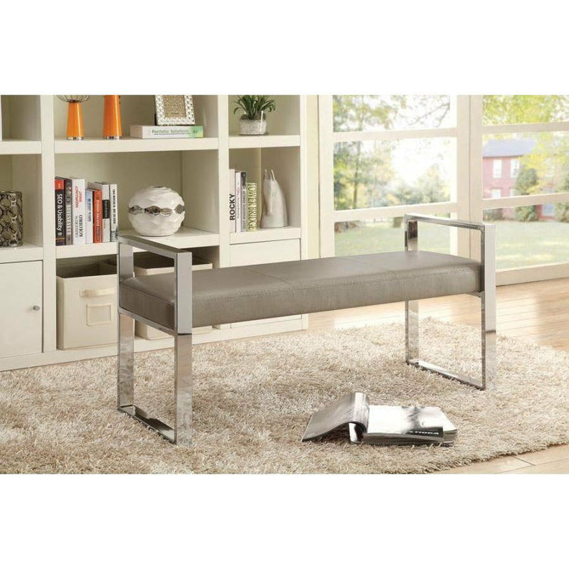 BENCH CHROME / CHAMPAGNE - Casa Muebles