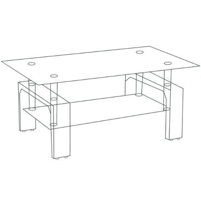 Coffee Table- Glossy Grey - Casa Muebles