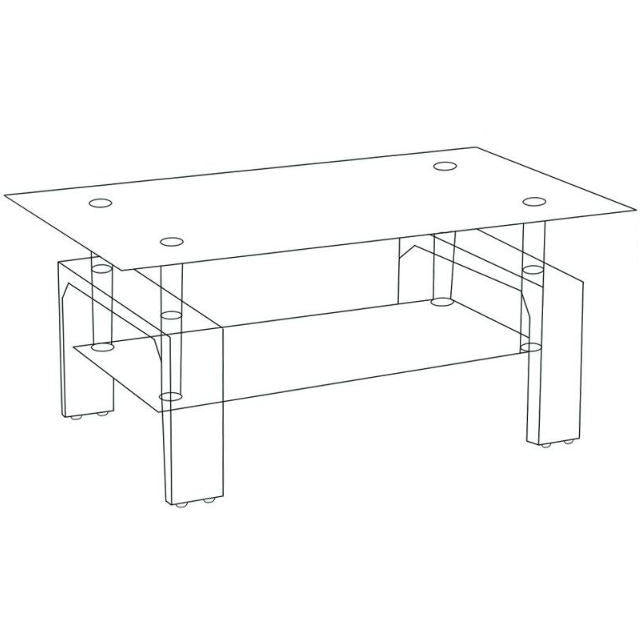 Coffee Table- Glossy White - Casa Muebles