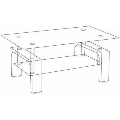 Coffee Table- Glossy Black - Casa Muebles