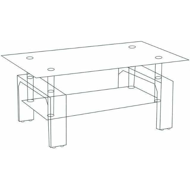 Coffee Table- Glossy Brown - Casa Muebles