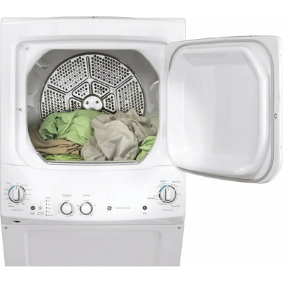 GE Unitized Spacemaker® 3.8 cu. ft. Capacity Washer with Stainless Steel Basket and 5.9 cu. ft. Capacity Electric Dryer - Casa Muebles