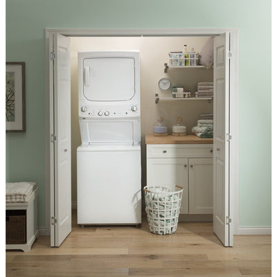 GE Unitized Spacemaker® 3.8 cu. ft. Capacity Washer with Stainless Steel Basket and 5.9 cu. ft. Capacity Gas Dryer