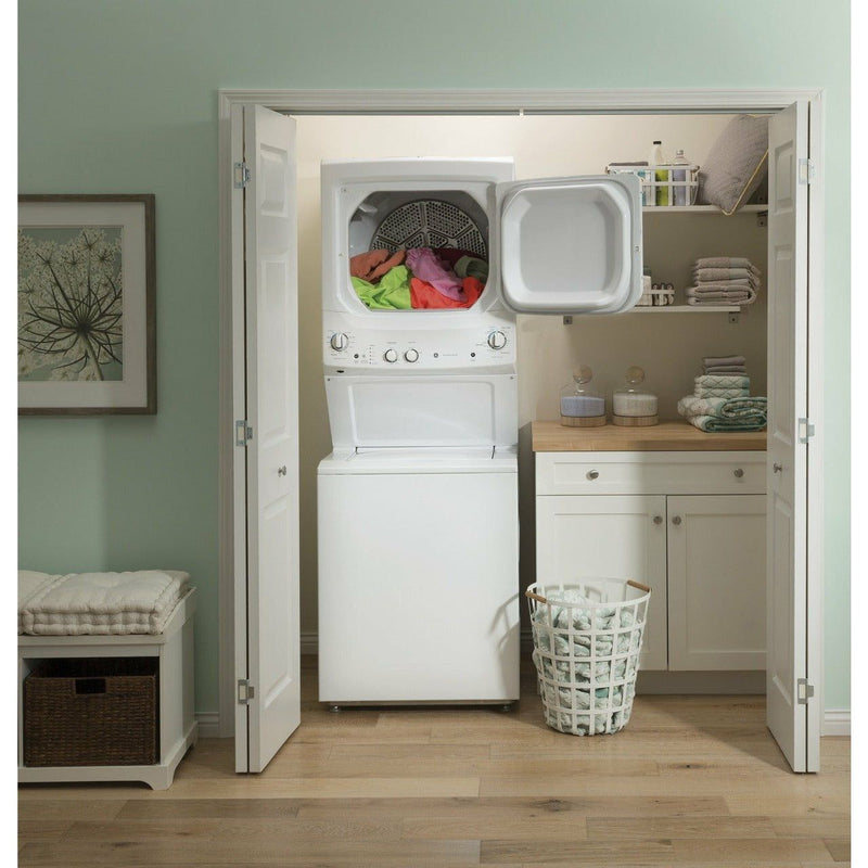 GE Unitized Spacemaker® 3.8 cu. ft. Capacity Washer with Stainless Steel Basket and 5.9 cu. ft. Capacity Electric Dryer - Casa Muebles