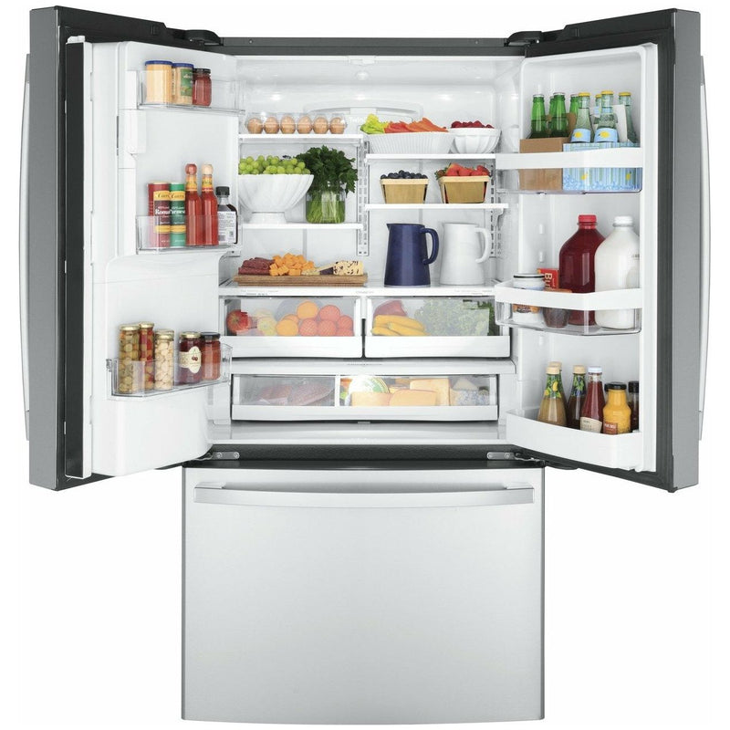 GE® ENERGY STAR® 22.1 Cu. Ft. Counter-Depth Fingerprint Resistant French-Door Refrigerator - Casa Muebles