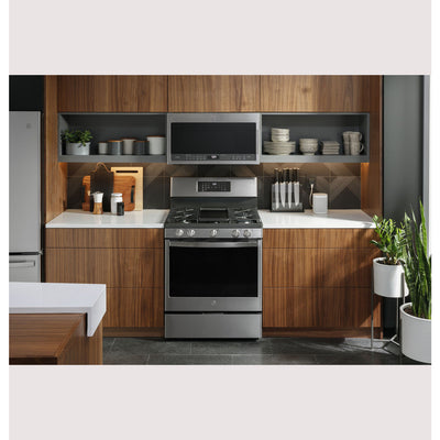 GE Profile™ Smart 30" Free-Standing Self Clean Gas Fingerprint Resistant Range with No Preheat Air Fry