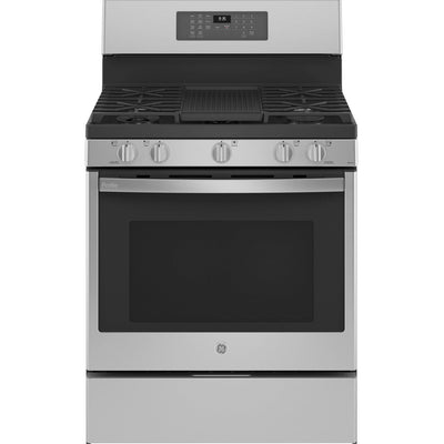 GE Profile™ Smart 30" Free-Standing Self Clean Gas Fingerprint Resistant Range with No Preheat Air Fry