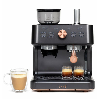 Café™ BELLISSIMO Semi Automatic Espresso Machine + Frother / Matte Black