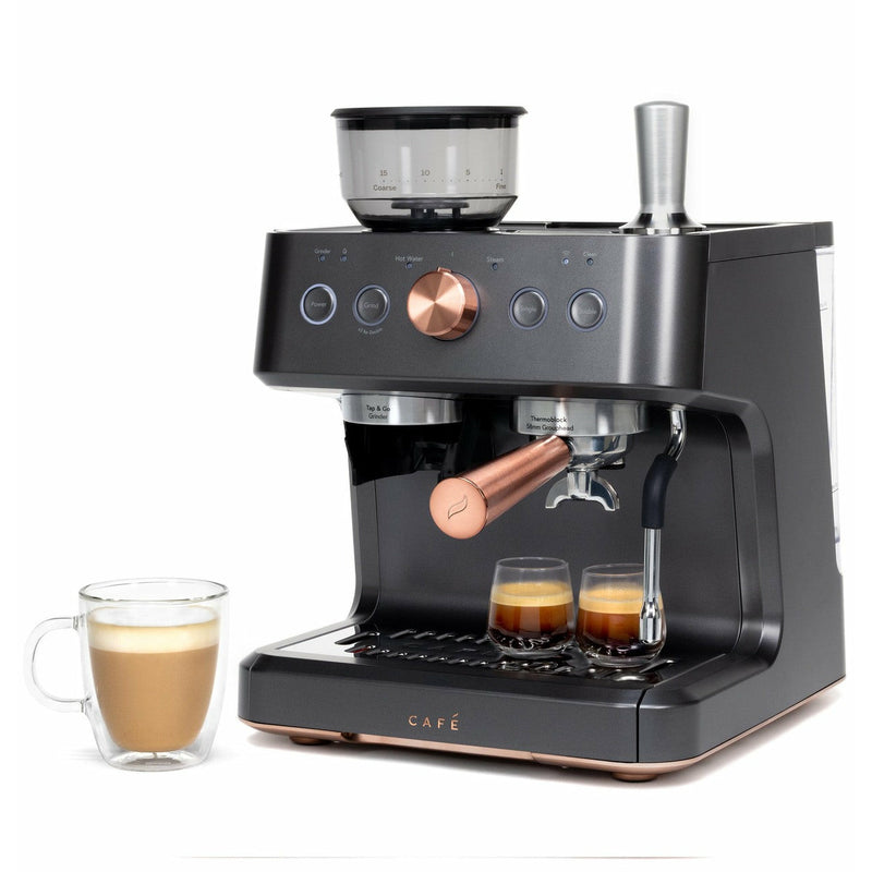 Café™ BELLISSIMO Semi Automatic Espresso Machine + Frother / Matte Black