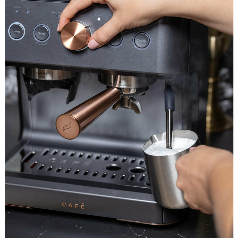 Café™ BELLISSIMO Semi Automatic Espresso Machine + Frother / Matte Black