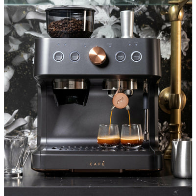 Café™ BELLISSIMO Semi Automatic Espresso Machine + Frother / Matte Black