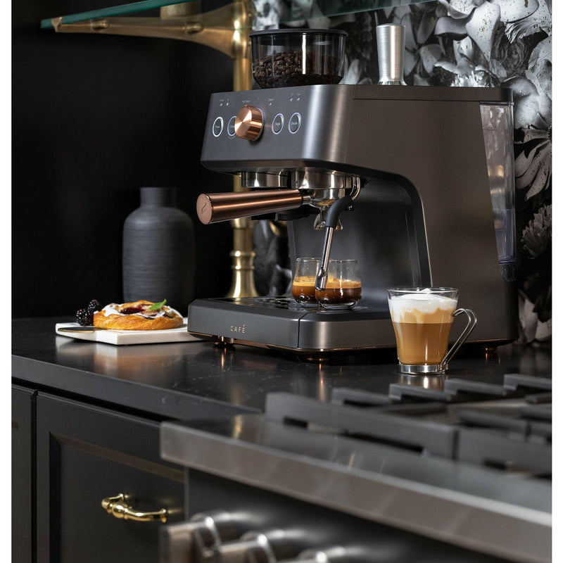 Café™ BELLISSIMO Semi Automatic Espresso Machine + Frother / Matte Black
