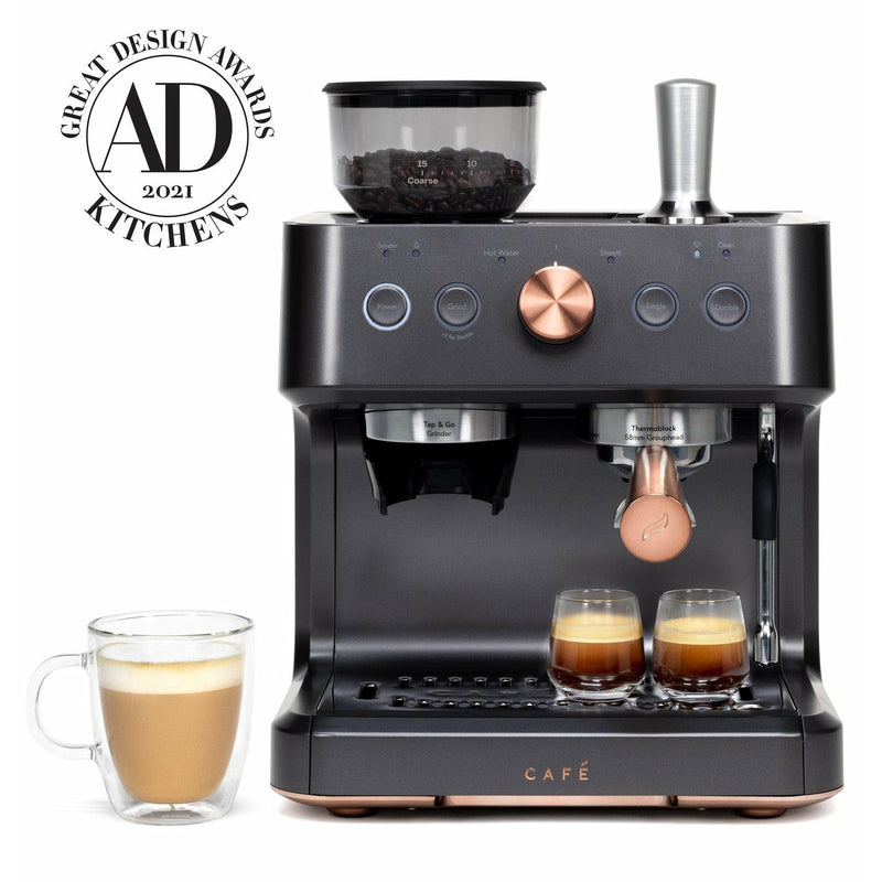 Café™ BELLISSIMO Semi Automatic Espresso Machine + Frother / Matte Black
