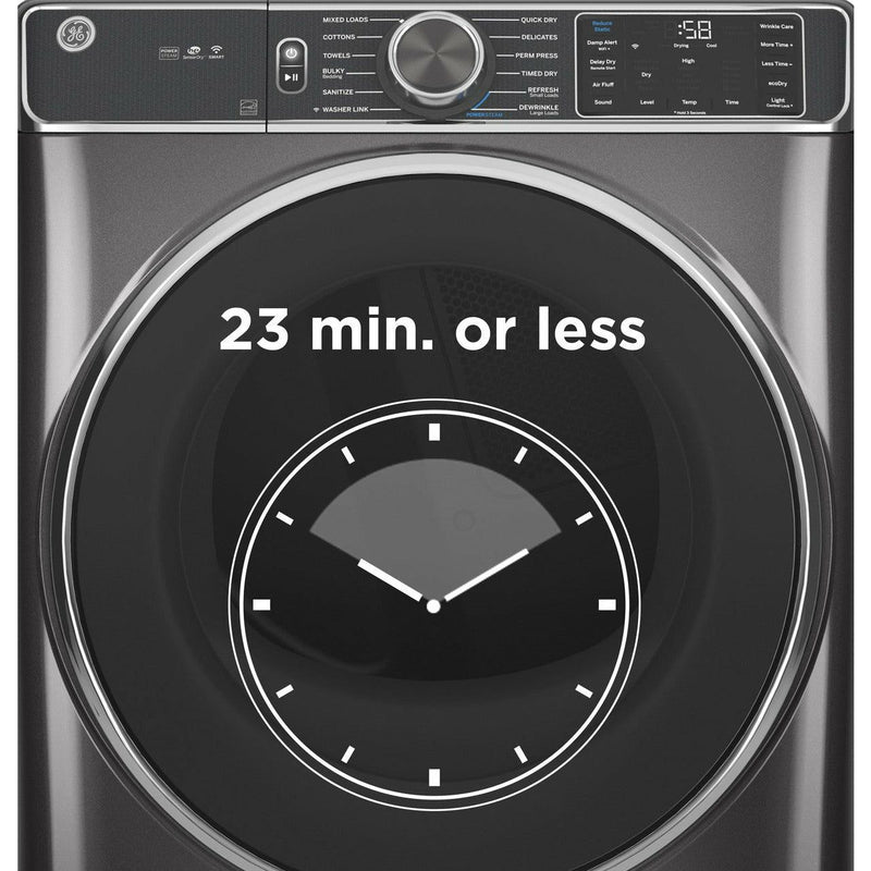 GE® 7.8 cu. ft. Capacity Smart Front Load Electric Dryer with Steam and Sanitize Cycle