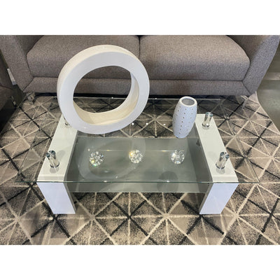Coffee Table- Glossy White - Casa Muebles