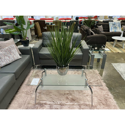 Glass & Metal Coffee Table - Casa Muebles