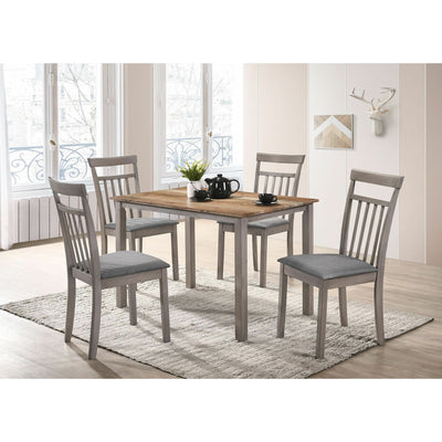 Conjunto comedor de mesa redonda y 4 sillas - Bergen - Don Baraton: tienda  de sofás, colchones y muebles